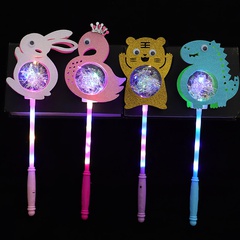 Children's cartoon animal plastic cute rabbit dinosaur glow stick toy