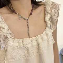 Fashion Geometric Alloy Beaded Necklace