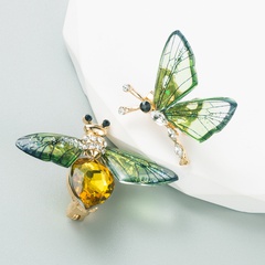 Fashion Butterfly Alloy Inlay Rhinestones Brooches