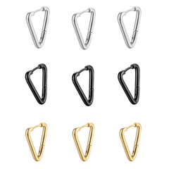 Simple Style Triangle Titanium Steel Ear Studs Plating Stainless Steel Earrings 1 Piece