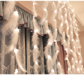 Valentine'S Day Romantic Feather Plastic Party String Lights