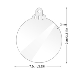Christmas Fashion Round Snowflake Arylic Party Hanging Ornamentspicture12