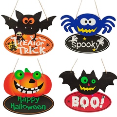 Halloween Pumpkin Bat Wood Party Hanging Ornaments