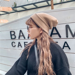 Women'S Simple Style Solid Color Braid Eaveless Wool Cap