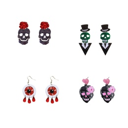 Fashion Pumpkin Letter Ghost Arylic Patchwork Earringspicture11