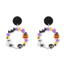 Fashion Pumpkin Letter Ghost Arylic Patchwork Earringspicture16