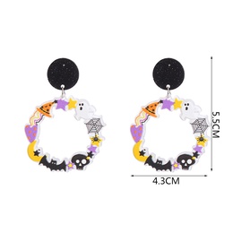 Fashion Pumpkin Letter Ghost Arylic Patchwork Earringspicture10