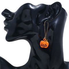 Fashion Pumpkin Alloy Enamel Women'S Dangling Earrings 1 Pair