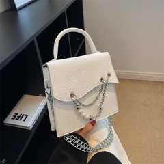 Women'S Small All Seasons PU Leather Solid Color Fashion Chain Square Magnetic Buckle Crossbody Bag