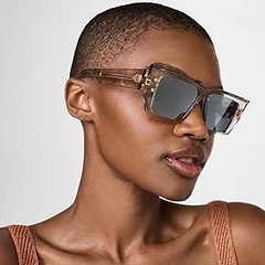 Fashion Solid Color Pc Square Full Frame Women's Sunglasses