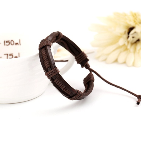 Style Vintage Géométrique Faux Cuir Tricot Unisexe Bracelets's discount tags
