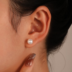 Fashion Geometric Imitation Pearl Women'S Ear Studs