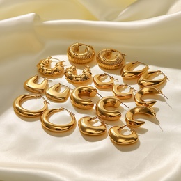 Fashion Geometric Stainless Steel Earrings Gold Plated Stainless Steel Earringspicture12