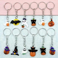 Cartoon Style Pumpkin Ghost Synthetic Resin Patchwork Unisex Bag Pendant Keychain 1 Piece