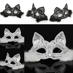 Halloween Cat Plastic Masquerade Party Mask