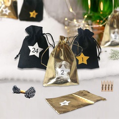 Christmas Fashion Solid Color linen Party Festival Gift Bags 1 Set