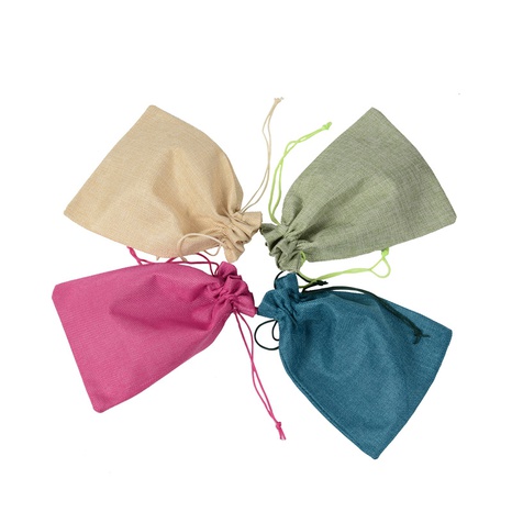 Simple Style Solid Color Cloth Drawstring Jewelry Packaging Bags's discount tags