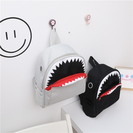 Cute Shark Square Zipper Functional Backpack's discount tags