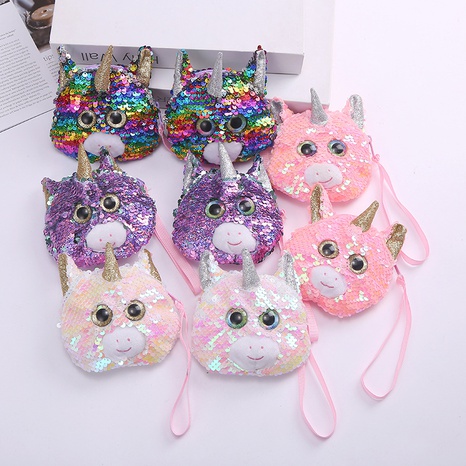 Cute Animal Sequins Oval Zipper Small Wallet's discount tags