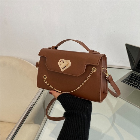 Streetwear Solid Color Chain Square Magnetic Buckle Crossbody Bag's discount tags