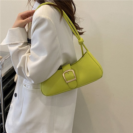 Streetwear Solid Color Square Magnetic Buckle Underarm Bag's discount tags