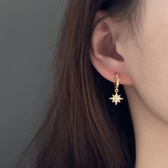 Simple Style Star Moon Alloy Inlay Rhinestones Drop Earrings