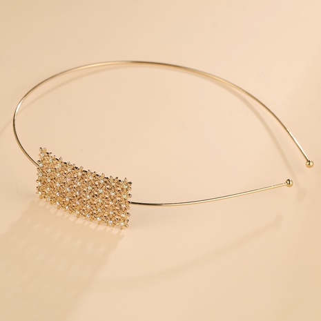 Fashion Square Alloy Inlay Rhinestones Hair Band's discount tags