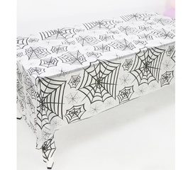 Halloween Retro Spider Web Plastic Family Gathering tablecloth