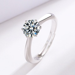 Mode Einfacher Stil Geometrisch Sterling Silber Ringe Überzug Künstliche Edelsteine 925 silber Ringe