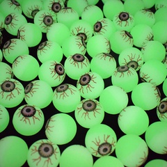 30mm Grün Leuchtende Magische Auge Elastische Kugel Fluoreszierende Halloween Spielzeug