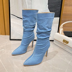 Women'S Fashion Solid Color Point Toe Fashion boots