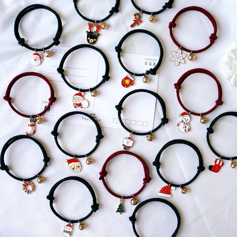 Fashion Santa Claus Snowman Alloy Couple Bracelets 1 Piece's discount tags