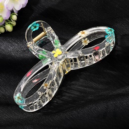 Simple Style Flower Plastic Bowknot Hollow Out Hair Claws 1 Piecepicture11