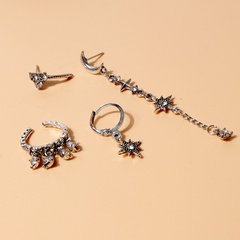 Fashion Star Moon Alloy Rhinestones Women'S Drop Earrings 1 Set