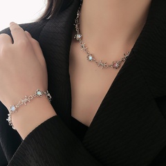 Fashion Geometric Alloy Plating Artificial Gemstones Women'S Bracelets Necklace 1 Piece