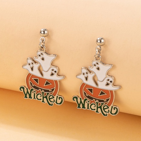 Cute Pumpkin Ghost Alloy Women'S Drop Earrings 1 Pair's discount tags