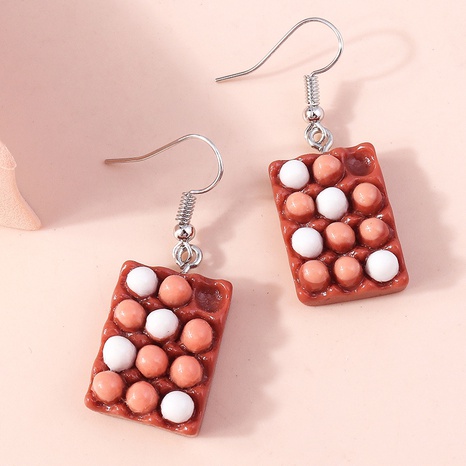 Sweet Square Plastic Resin Patchwork Women'S Drop Earrings 1 Pair's discount tags