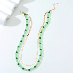 Fashion Geometric Copper Layered Necklaces Chain Copper Necklaces