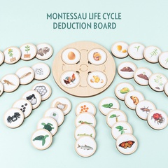 Montessori Lebensdauer Zyklus Tablett Holz Aufklärung kinder Spielzeug DIY Pädagogisches Puzzle