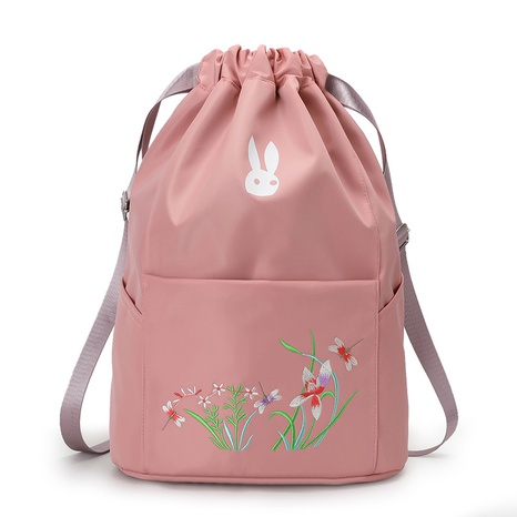Women'S Large All Seasons Nylon Floral Elegant Bucket String Drawstring Backpack's discount tags
