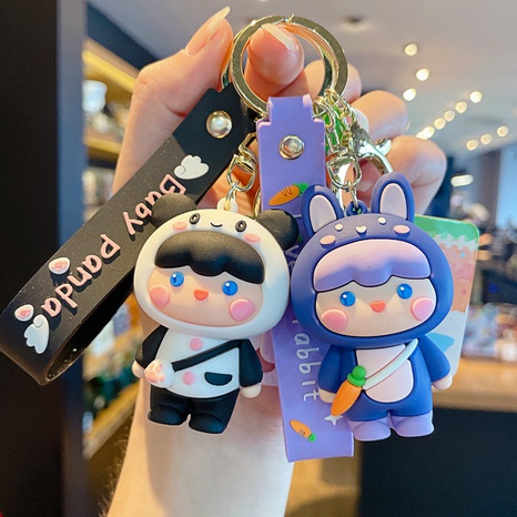 Cute Doll Rubber Metal Bag Pendant Keychain's discount tags