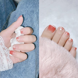 Fashion Gradient Color Flower ABS Nail Patchespicture7