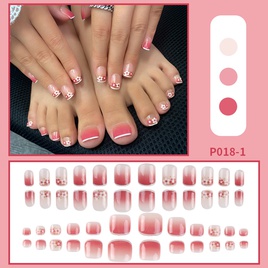 Fashion Gradient Color Flower ABS Nail Patchespicture9