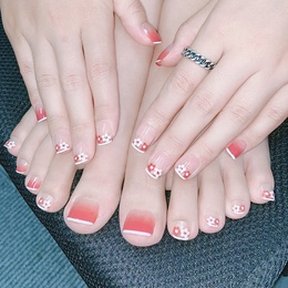 Fashion Gradient Color Flower ABS Nail Patchespicture8