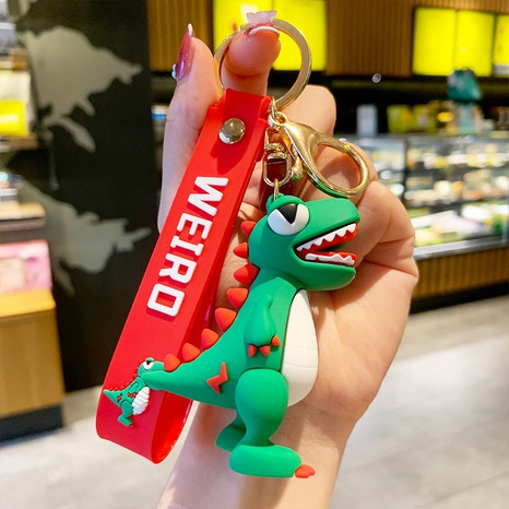 Cute Dinosaur PVC Plating Bag Pendant Keychain's discount tags