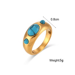 Vintage Style Oval Stainless Steel Rings Inlay Opal Stainless Steel Ringspicture10