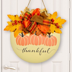Thanksgiving Pumpkin Wood Party Hanging Ornaments