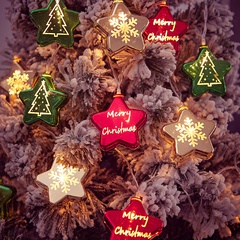 Christmas Cute Christmas Tree Snowflake Plastic Party String Lights