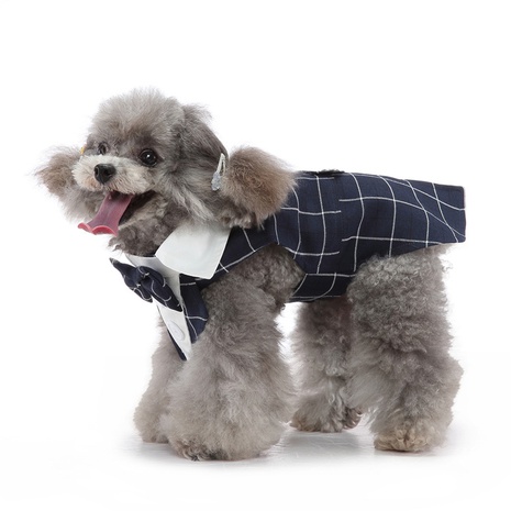 Britischer Stil Plaid Polyester Kleidung Für Haustiere's discount tags