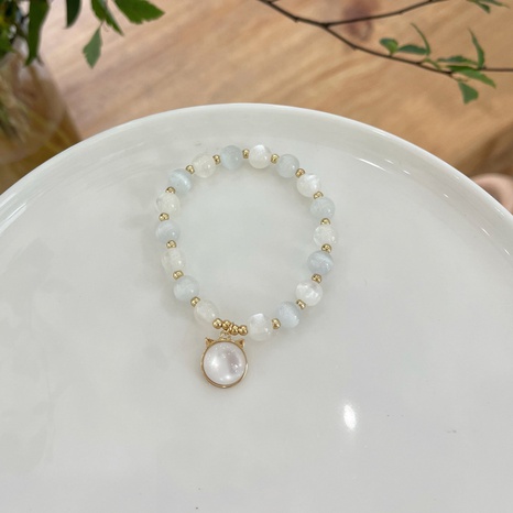 Mode Chat Alliage Perlé Incruster Opale Bracelets's discount tags